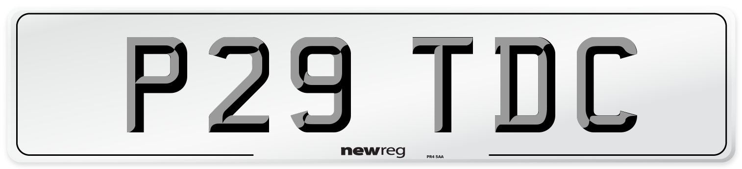 P29 TDC Number Plate from New Reg